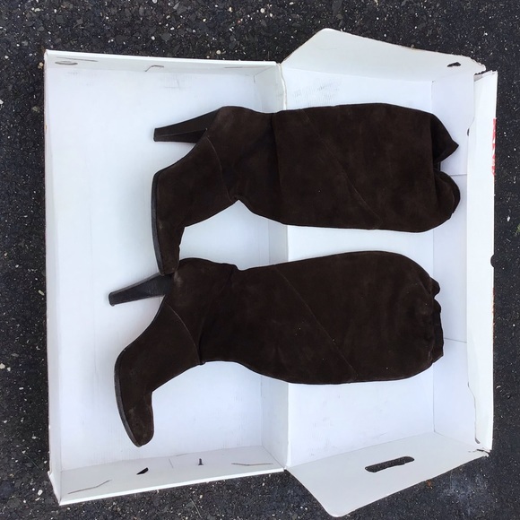 MK brown suede knee high boots size 9 - Picture 3 of 4